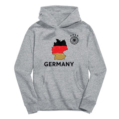 Germany National Team Vive La Fete Youth Map Style Hoodie - Gray