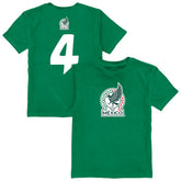 Edson Álvarez Mexico National Team Vive La Fete Youth Player Name & Number Color Badge T-Shirts - Green