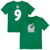Raúl Jiménez Mexico National Team Vive La Fete Youth Player Name & Number Color Badge T-Shirts - Green
