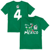 Edson Álvarez Mexico National Team Vive La Fete Youth Player Name & Number Chilena Style T-Shirts - Green