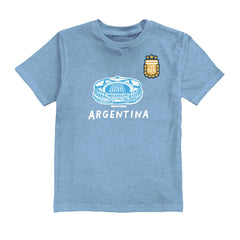 Julián Álvarez Argentina National Team Vive La Fete Youth Player Name & Number Stadium Style T-Shirts - Light Blue