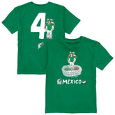 Edson Álvarez Mexico National Team Vive La Fete Youth Player Name & Number Stadium Style T-Shirts - Green