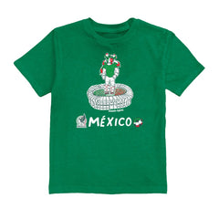 Edson Álvarez Mexico National Team Vive La Fete Youth Player Name & Number Stadium Style T-Shirts - Green