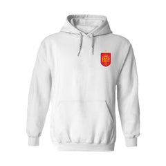 Spain National Team Vive La Fete Women's Color Badge Fleece Hoodie - White