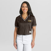 San Diego Padres WEAR by Erin Andrews Women's Cropped Polo for sale