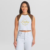 San Diego Padres WEAR by Erin Andrews Women's Cooperstown Cropped Raglan Tank Top Online