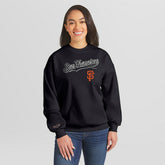 San Francisco Giants WEAR by Erin Andrews Women's Heavyweight Crew Neck Sweatshirt On Sale