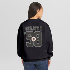 San Francisco Giants WEAR by Erin Andrews Women's Heavyweight Crew Neck Sweatshirt On Sale
