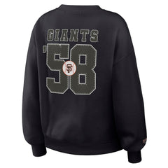 San Francisco Giants WEAR by Erin Andrews Women's Heavyweight Crew Neck Sweatshirt On Sale