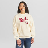 Cincinnati Reds WEAR by Erin Andrews Women's Heavyweight Crew Neck Sweatshirt Clearance