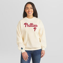 Philadelphia Phillies WEAR by Erin Andrews Women's Heavyweight Crew Neck Sweatshirt for sale