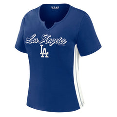 Los Angeles Dodgers WEAR by Erin Andrews Women's Notch Neck Cropped T-Shirt Online