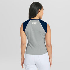 Cleveland Guardians WEAR by Erin Andrews Women's Cropped Raglan Tank Top for sale