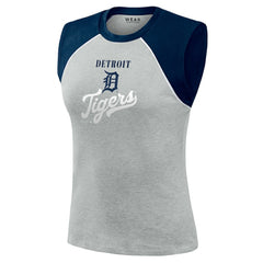 Detroit Tigers WEAR by Erin Andrews Women's Cropped Raglan Tank Top Online