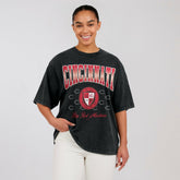 Cincinnati Reds WEAR by Erin Andrews Women's Oversized Boyfriend T-Shirt On Sale