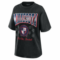 Minnesota Twins WEAR by Erin Andrews Women's Oversized Boyfriend T-Shirt On Sale