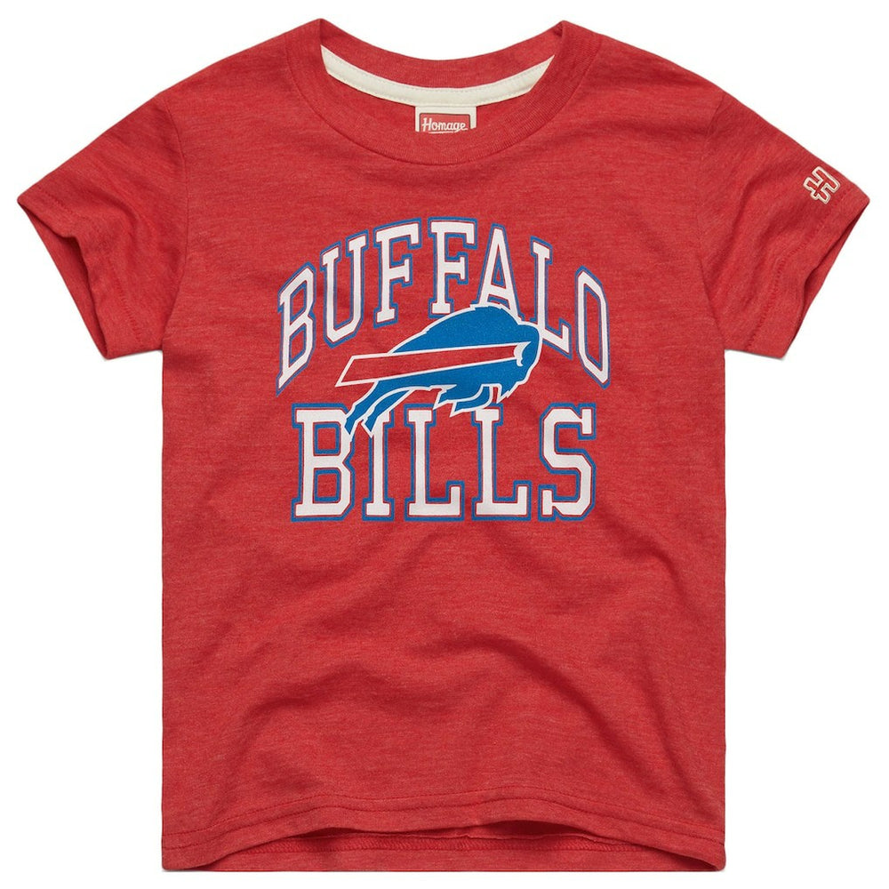 Buffalo Bills Homage Youth Arch Tri-Blend T-Shirt Red - NFL