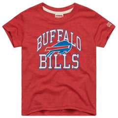 Buffalo Bills Homage Youth Arch Tri-Blend T-Shirt Red - NFL