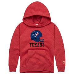 Houston Texans Homage Youth Big Helmet Tri-Blend Hoodie Red - NFL