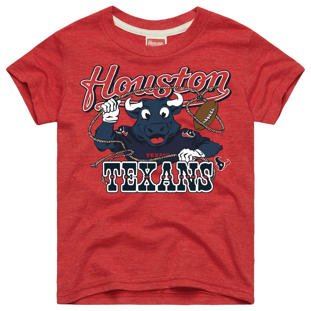 Houston Texans Homage Youth Toro Lasso Tri-Blend T-Shirt Red - NFL
