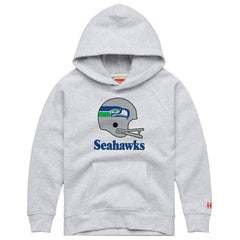 Seattle Seahawks Homage Youth Big Helmet Tri-Blend Hoodie Gray - NFL