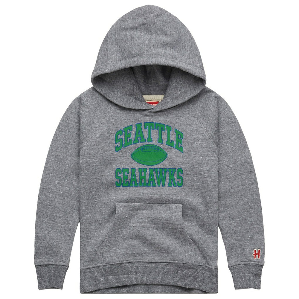 Seattle Seahawks Homage Youth Gridiron Tri-Blend Hoodie Gray - NFL