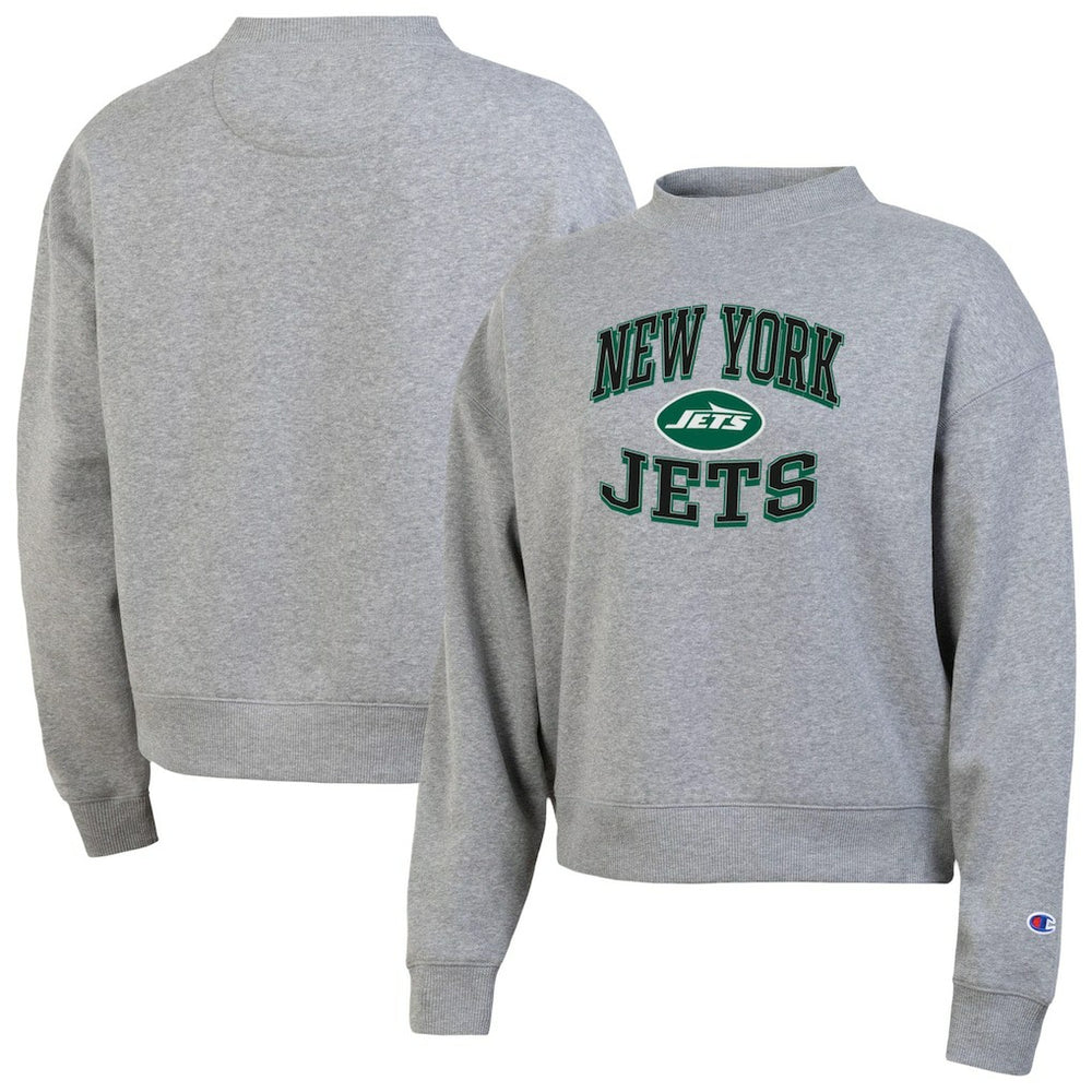 New York Jets Champion Women's Triumph Tri-Blend Sweatshirt Gray - NFL