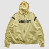 Pittsburgh Steelers Reebok 2000s Hooded Full Zip Sweatshirt Yellow Vintage - Fanatics
