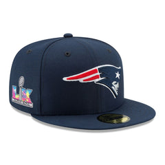 New England Patriots New Era Super Bowl LX Side Patch 59FIFTY Fitted Hat Navy - NFL