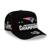 New England Patriots New Era 2025 AFC Champions Locker Room Trophy Collection A-Frame 9FIFTY Snapback Hat Black - NFL