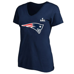 Drake Maye New England Patriots Women's Super Bowl LX Patch Plus Size Name & Number V-Neck T-Shirt Navy - Fanatics