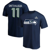 Jaxon Smith-Njigba Seattle Seahawks Super Bowl LX Patch Big & Tall Name & Number T-Shirt College Navy - Fanatics