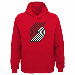 NBA - Portland Trail Blazers Outerstuff Youth Primary Logo Pullover Hoodie - Red