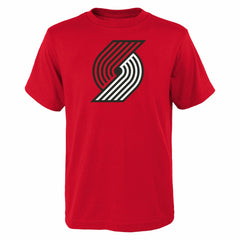 NBA - Portland Trail Blazers Outerstuff Youth Primary Logo T-Shirt - Red