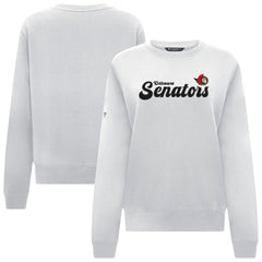 Ottawa Senators - Levelwear Women's Yvette Big Script Tri-Blend Sweatshirt White
