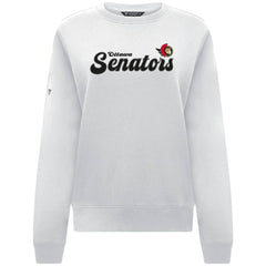 Ottawa Senators - Levelwear Women's Yvette Big Script Tri-Blend Sweatshirt White