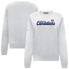 Montreal Canadiens - Levelwear Women's Yvette Big Script Tri-Blend Sweatshirt White