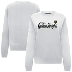 Vegas Golden Knights Levelwear Women's Yvette Big Script Tri-Blend Sweatshirt White