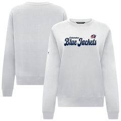Columbus Blue Jackets - Levelwear Women's Yvette Big Script Tri-Blend Sweatshirt White