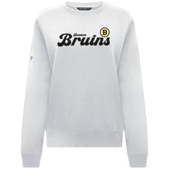 Boston Bruins Levelwear Women's Yvette Big Script Tri-Blend Sweatshirt White