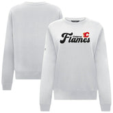 Calgary Flames - Levelwear Women's Yvette Big Script Tri-Blend Sweatshirt White