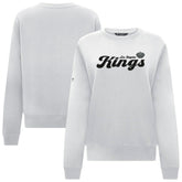 Los Angeles Kings - Levelwear Women's Yvette Big Script Tri-Blend Sweatshirt White