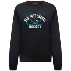 San Jose Sharks - Levelwear Women's Yvette Limelight Big Letter Sweatshirt Black