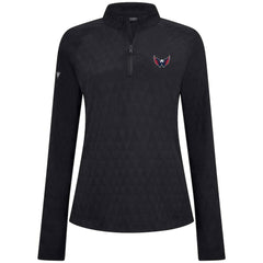 Washington Capitals Levelwear Women's Spike Raglan Quarter-Zip Top Black