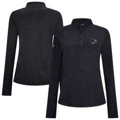 San Jose Sharks - Levelwear Women's Spike Raglan Quarter-Zip Top Black