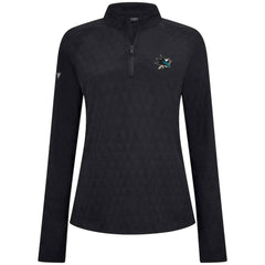 San Jose Sharks - Levelwear Women's Spike Raglan Quarter-Zip Top Black
