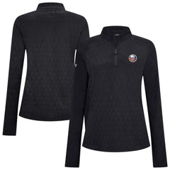 New York Islanders - Levelwear Women's Spike Raglan Quarter-Zip Top Black