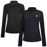Edmonton Oilers - Levelwear Women's Spike Raglan Quarter-Zip Top Black