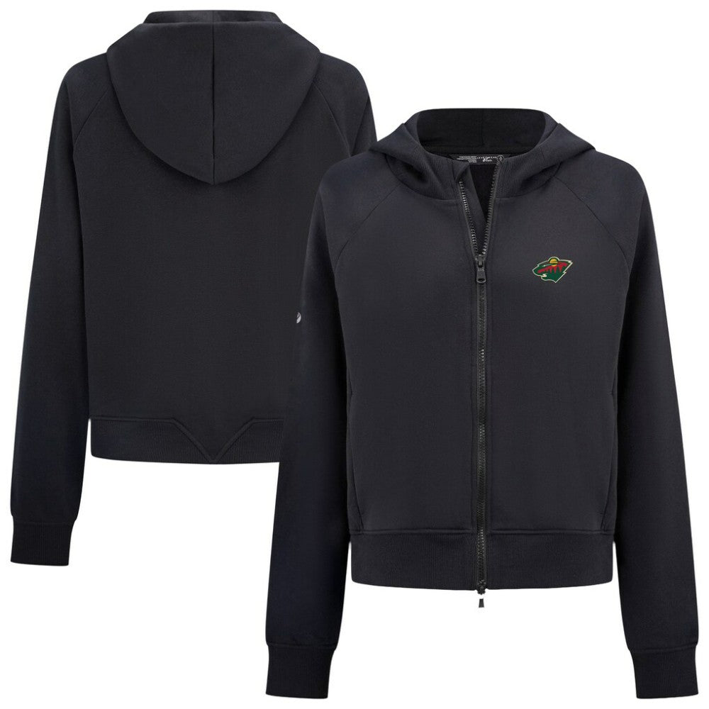 Minnesota Wild - Levelwear Women's Judd Raglan Full-Zip Hoodie Black