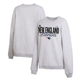 New England Patriots WEAR by Erin Andrews Women's Super Bowl LX Fleece Sweatshirt Gray - NFL